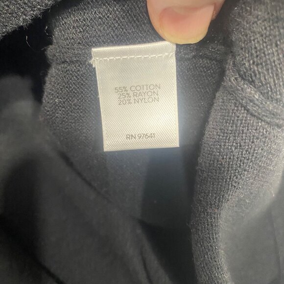 J.Jill Black Cotton Blend Top Womens XL Black Pullover Preppy - Picture 12 of 14